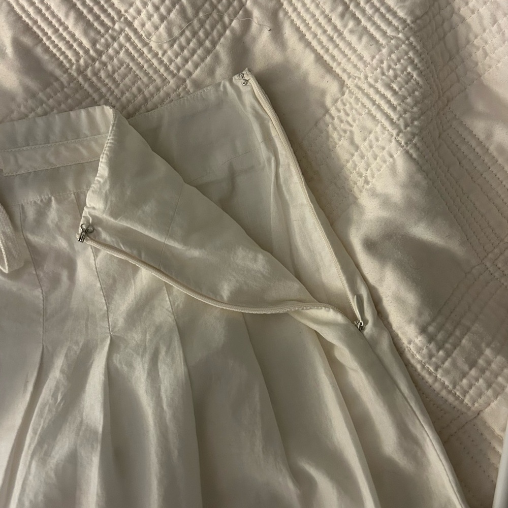 White Skirt with Embroidered Hem - Picture 10 of 11